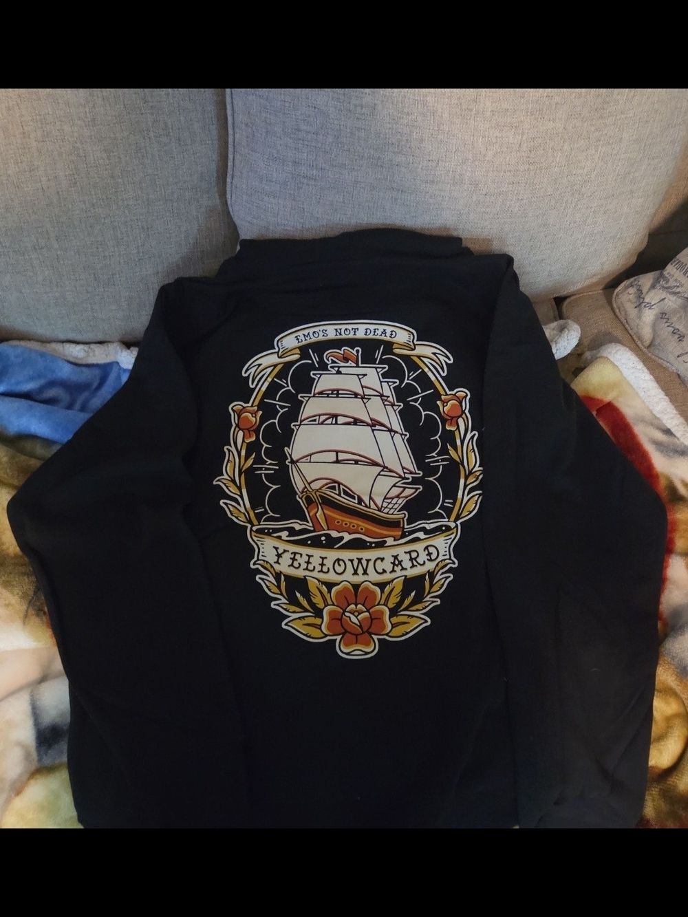 Yellowcard Black Graphic Lightweight Shirt Jacket